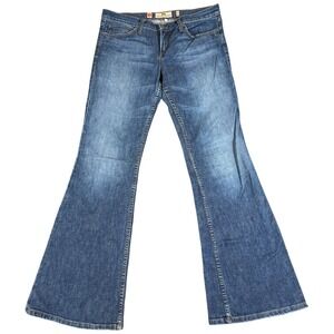 Vintage Juicy Couture Bootcut Jeans Women 31 Blue Denim Logo Stretch Made In USA